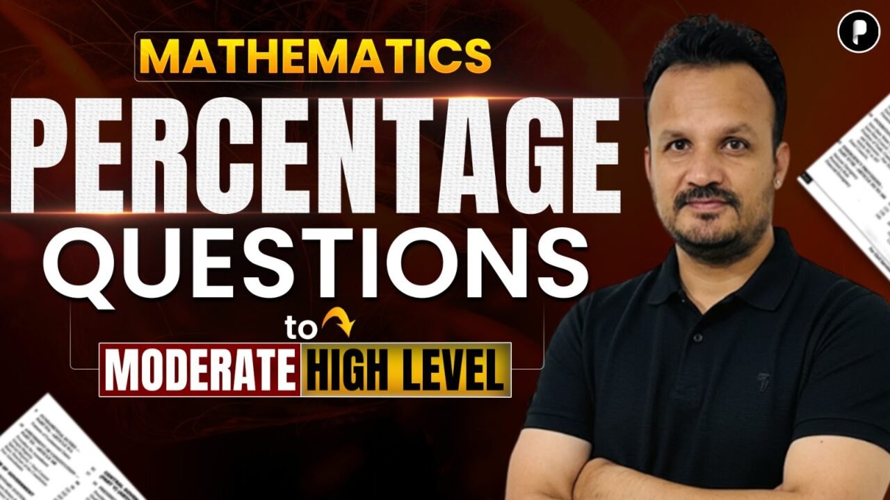 Percentage Questions Practice | Moderate to High Level Maths for Competitive Exams