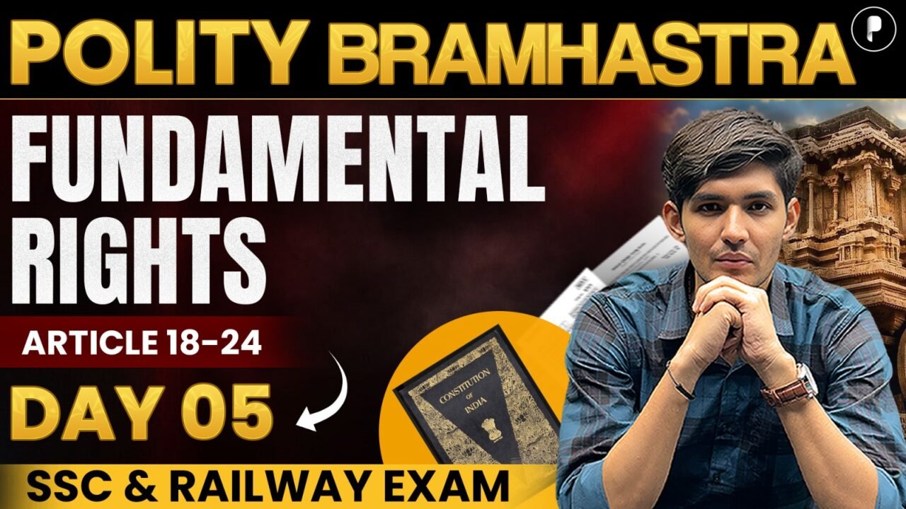 Indian Polity: Fundamental Rights Part 2 (Article 19-24) | Indian Polity for SSC & Railway Exams