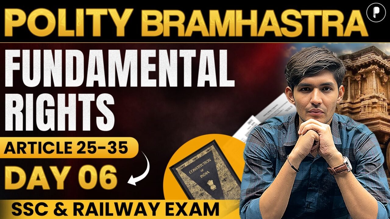 Indian Polity: Fundamental Rights Part 3 (Article 25-35) | Indian Polity for SSC & Railway Exams