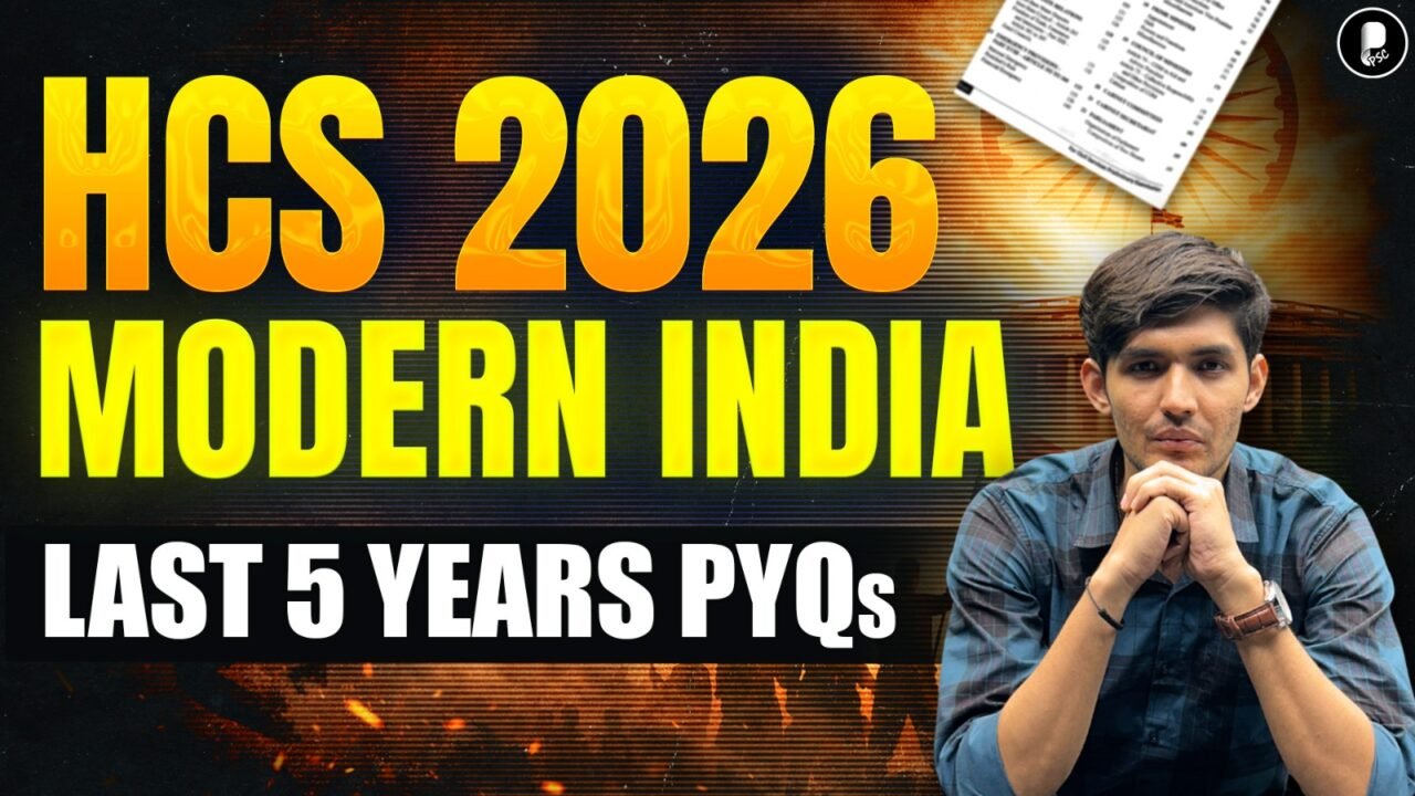 HCS Modern India PYQs 2026 | Haryana Civil Services Prelims & Mains Previous Year Questions