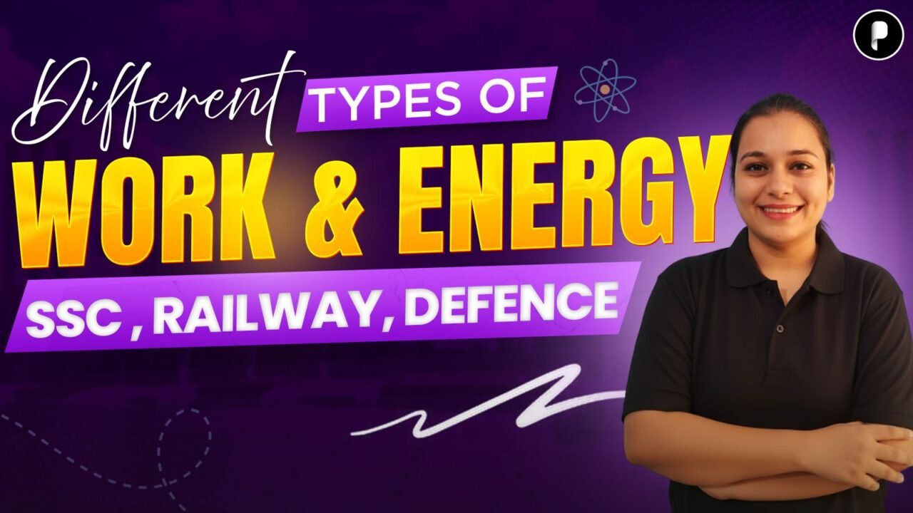 Work Power and Energy physics concepts for SSC Railways CDS NDA competitive exams