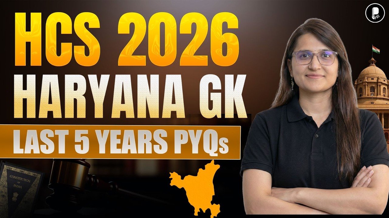 HCS Haryana GK PYQs 2026 | Haryana GK Previous Year Questions for HCS Exam